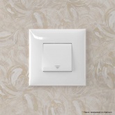 Кнопка одноклавишная в стену DKC Avanti, белое облако