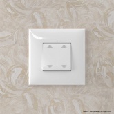 Переключатель с 3-х мест двухклавишный DKC Avanti в стену белое облако