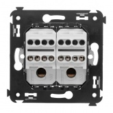 Переключатель с 3-х мест двухклавишный DKC Avanti в стену белое облако