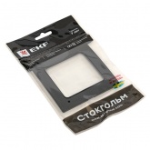 Рамка 1-местная пластиковая EKF Стокгольм черный