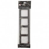 Рамка 4-местная пластиковая EKF Стокгольм черный