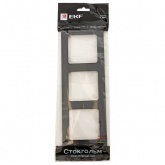 Рамка 3-местная пластиковая EKF Стокгольм черный