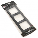 Рамка 3-местная пластиковая EKF Стокгольм черный