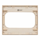 Рамка для 2-й розетки EKF Стокгольм белый с линией цвета шампань