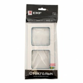 Рамка 2-местная EKF Стокгольм белый с линией цвета синий