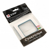 Рамка 1-местная EKF Стокгольм белый с линией цвета синий