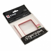 Рамка 1-местная EKF Стокгольм белый с линией цвета красный