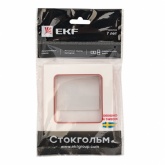 Рамка 1-местная EKF Стокгольм белый с линией цвета красный