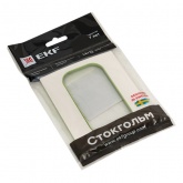 Рамка для 2-й розетки EKF Стокгольм белый с линией цвета зеленый