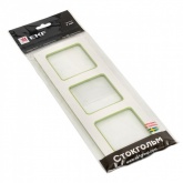 Рамка 3-местная EKF Стокгольм белый с линией цвета зеленый