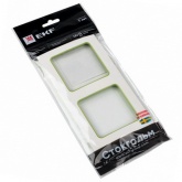 Рамка 2-местная EKF Стокгольм белый с линией цвета зеленый