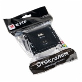 Механизм зарядной розетки EKF 2хUSB тип А и С 2,1А Стокгольм черный