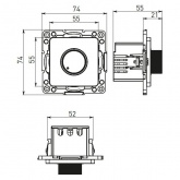 Механизм светорегулятора EKF 600W 220В Стокгольм черный