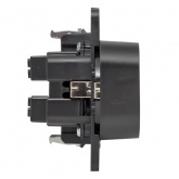 Механизм двойной розетки EKF 2х2P+E 16А с защитными шторками Стокгольм черный