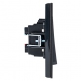 Механизм переключателя 2-клавишного EKF 10А винтовые клеммы Стокгольм черный