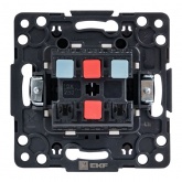 Механизм выключателя 2-клавишного EKF 10А винтовые клеммы Стокгольм черный