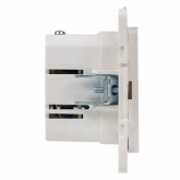 Механизм зарядной розетки EKF 2хUSB тип А 2,1А Стокгольм белый