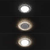 Светильник встраиваемый TDM СВ 03-09 GX53 230В LED подсветка 5 Вт зеркальный/хром