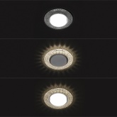 Светильник встраиваемый TDM СВ 03-10 GX53 230В LED подсветка 5 Вт зеркальный/хром