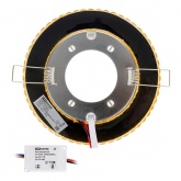 Светильник встраиваемый TDM СВ 03-17 GX53 230В LED подсветка 5 Вт золото/хром