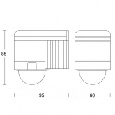 Датчик движения инфракрасный STEINEL IS 2300 ECO настенный, накладной 2000W 360° 12m IP54 белый