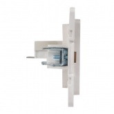 Механизм компьютерной розетки EKF RJ45 кат.5 Стокгольм белый