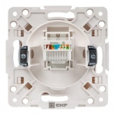 Механизм компьютерной розетки EKF RJ45 кат.5 Стокгольм белый