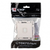 Механизм компьютерной розетки EKF RJ45 кат.5 Стокгольм белый