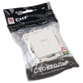 Механизм телефонной розетки EKF RJ11 Стокгольм белый