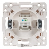 Механизм телефонной розетки EKF RJ11 Стокгольм белый