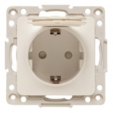 Механизм розетки EKF 2P+E 16А с крышкой и шторками IP44 Стокгольм белый