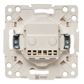 Механизм розетки EKF 2P+E 16А с защитными шторками винтовые клеммы Стокгольм белый