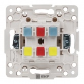 Механизм переключателя 2-клавишного EKF 10А винтовые клеммы Стокгольм белый