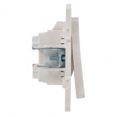 Механизм переключателя 2-клавишного EKF 10А Стокгольм белый