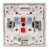 Выключатель 2-клавишный EKF 10А с рамкой Стокгольм белый