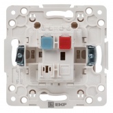 Механизм выключателя 1-клавишного EKF 10А винтовые клеммы Стокгольм белый