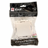 Механизм выключателя 1-клавишного EKF 10А Стокгольм белый