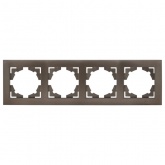 Рамка 4-местная горизонтальная EKF PROxima Валенсия графит