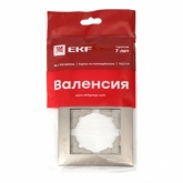 Рамка 2-местная горизонтальная EKF PROxima Валенсия кашемир