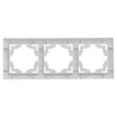 Рамка 3-местная горизонтальная EKF PROxima Валенсия белый