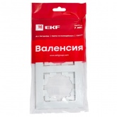 Рамка 2-местная горизонтальная EKF PROxima Валенсия белый