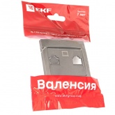 Лицевая панель розетки EKF PROxima RJ-45 2-местная Валенсия графит