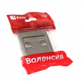 Лицевая панель розетки EKF PROxima RJ-45 2-местная Валенсия кашемир