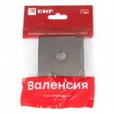 Лицевая панель розетки EKF PROxima TV 1-местная 75Ом 5-862МГц Валенсия графит