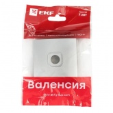 Лицевая панель розетки EKF PROxima TV 1-местная 75Ом 5-862МГц Валенсия сталь