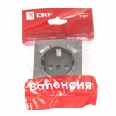 Лицевая панель розетки EKF PROxima 1-местной с/з 16А со шторками с 2 USB 2,1А Валенсия графит