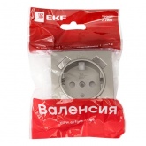 Лицевая панель розетки EKF PROxima 1-местной с/з 16А со шторками с 2 USB 2,1А Валенсия жемчуг