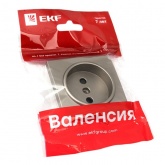 Лицевая панель розетки 1-местной б/з со шторками EKF PROxima Валенсия кашемир