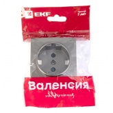 Лицевая панель розетки 1-местной с/з со шторками EKF PROxima Валенсия графит