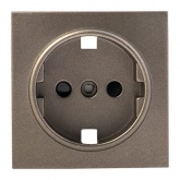 Лицевая панель розетки 1-местной с/з со шторками EKF PROxima Валенсия графит